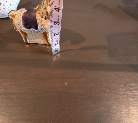 Artesania Rinconada Ceramic Horse Figure Has Blue, Gold And Purple Enamal Glaze - Picture 8 of 8